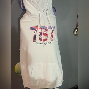 Large White Puerto Rico Hoodie, 787 Mi Isla “Preciosa”